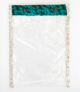 pochette transparente- rose boho pochette transparente- rose boho