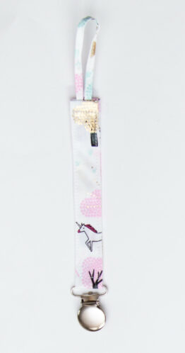 attache sucette licorne-rose boho attache sucette licorne-rose boho