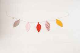 guirlande feuilles céleste-rose boho guirlande feuilles céleste-rose boho