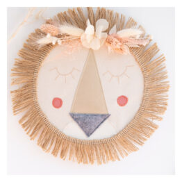 Tambourin lion fleuri- rose boho Tambourin lion fleuri- rose boho