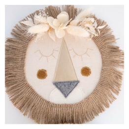 tambourin lion fleuri- rose boho tambourin lion fleuri- rose boho