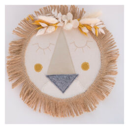 tambourin lion fleuri - rose boho tambourin lion fleuri - rose boho