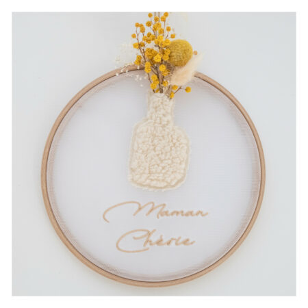 tambourin fleuri maman chérie- rose boho