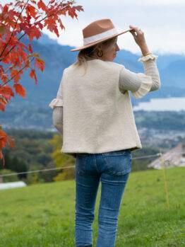 Gilet sans manches sherpa long -Adulte- Fougère-TS-M