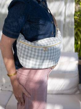 Sac Banane adulte vichy céladon