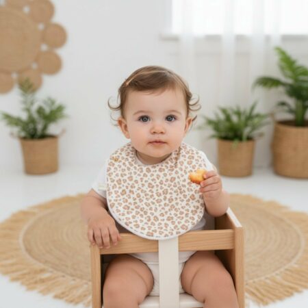 Bavoir léopard pour bébé
