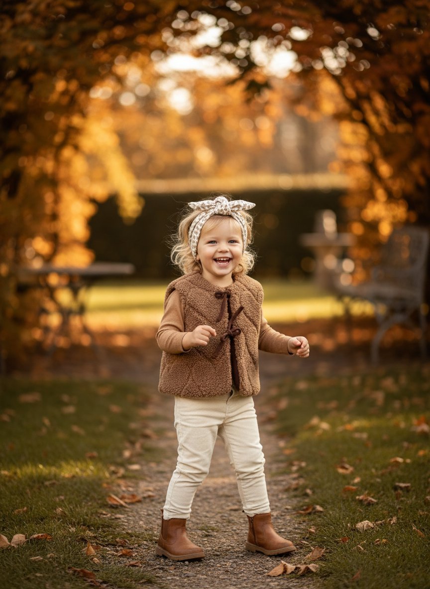 Gilet sherpa moka bébé