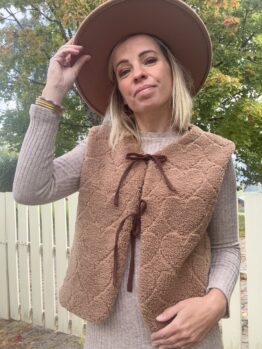 Gilet moka coeur sans manches adulte