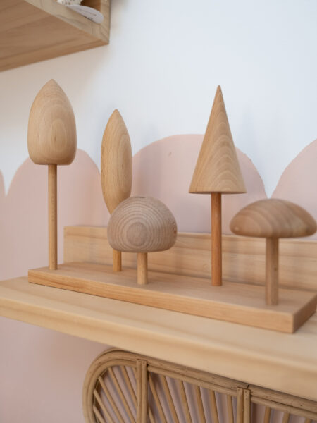 Jouet en bois à empiler artisanal