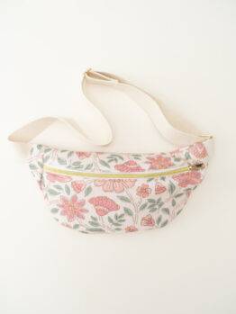 Sac Banane enfant fleurs pêches