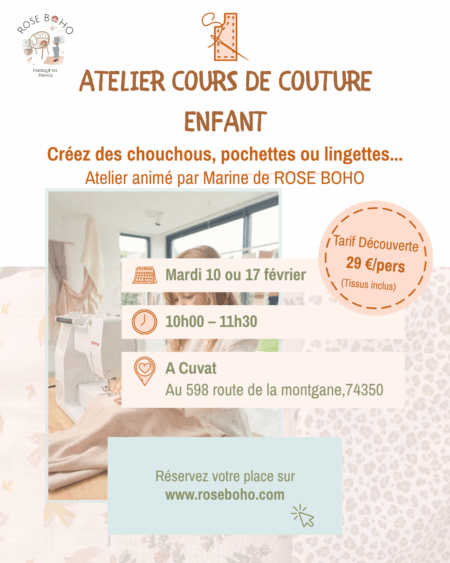Atelier cours de couture- 10 et 17 février 2026