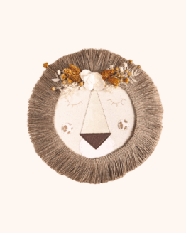 Lion mural fleuri-Savana Léopard-Petit