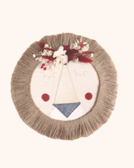 Lion mural fleuri-Savana Grenade-Grand