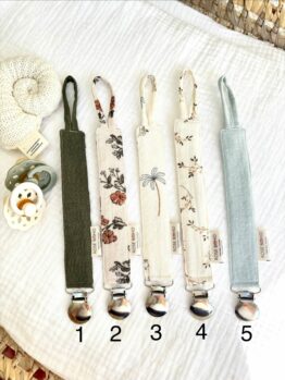 Attaches sucette clip métal tons mix
