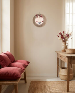 Lion mural fleuri-Savana Grenade-Grand