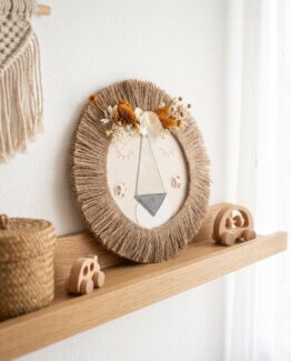 Lion mural fleuri-Savana Léopard-Petit