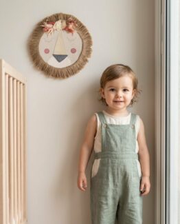 Lion mural fleuri-Savana Rose -Grand