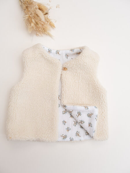 Veste gilet sans manches sherpa enfant -Lonis-24 mois