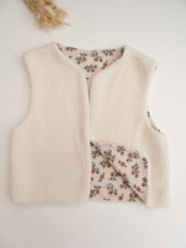 Gilet sans manches sherpa court -Adulte- Elina TS-M